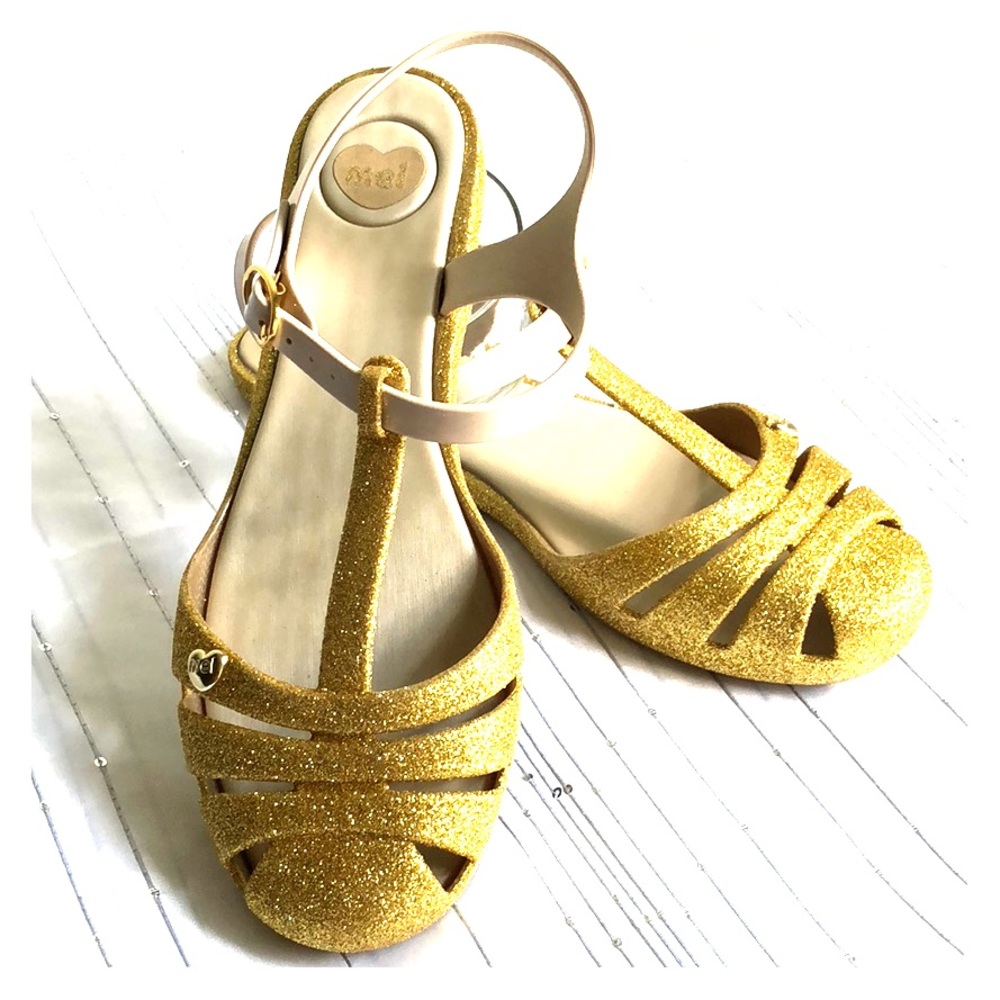 Mel by Melissa Gold Glitter Sandals